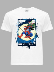 Футболка дитяча "Санта Людина-Павук і місяць/Santa Spider-Man and the moon" (24110098)