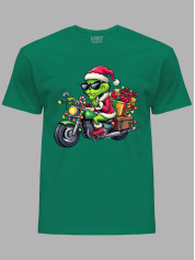 Футболка дитяча "Санта Грінч на мотоциклі/Santa Grinch on a motorcycle" (24110102)