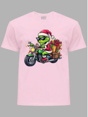 Футболка дитяча "Санта Грінч на мотоциклі/Santa Grinch on a motorcycle" (24110102)