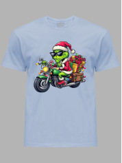 Футболка дитяча "Санта Грінч на мотоциклі/Santa Grinch on a motorcycle" (24110102)