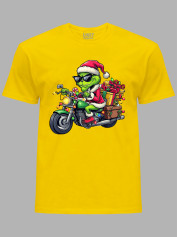 Футболка дитяча "Санта Грінч на мотоциклі/Santa Grinch on a motorcycle" (24110102)