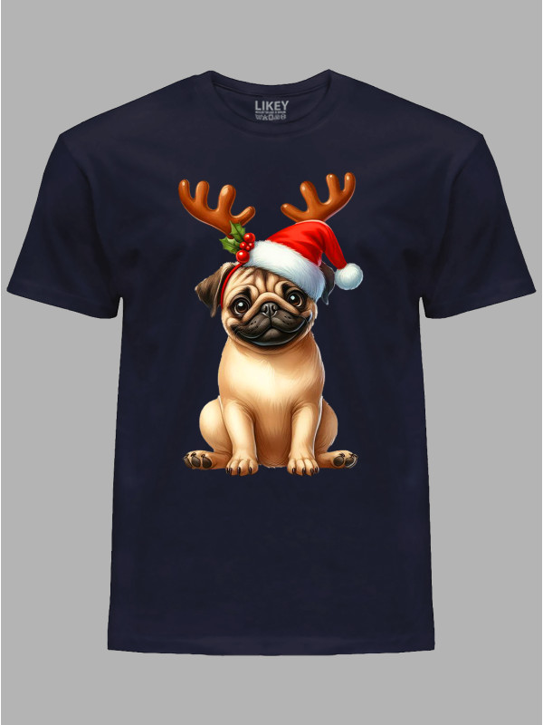 Футболка дитяча "Новорічний мопс/New Year's pug" (24110104)