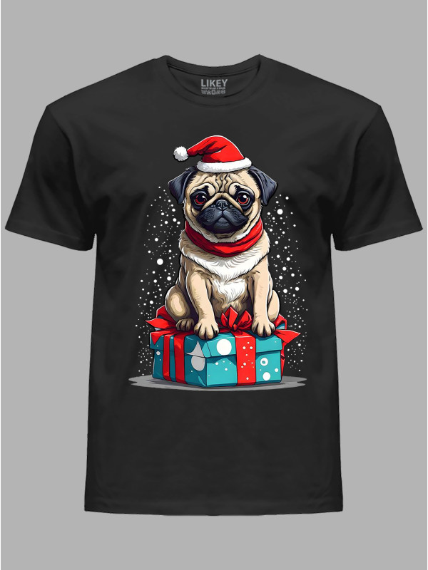 Футболка дитяча "Санта мопс/Santa pug" (24110105)