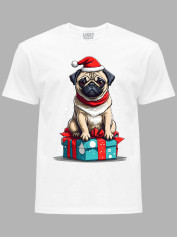 Футболка дитяча "Санта мопс/Santa pug" (24110105)