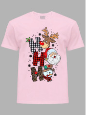 Футболка дитяча "Санта Олень Сніговик Хо Хо Хо/Santa Deer Snowman Ho Ho Ho" (24110110)