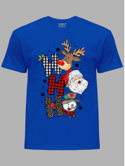 Футболка дитяча "Санта Олень Сніговик Хо Хо Хо/Santa Deer Snowman Ho Ho Ho" (24110110)