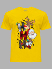 Футболка дитяча "Санта Олень Сніговик Хо Хо Хо/Santa Deer Snowman Ho Ho Ho" (24110110)