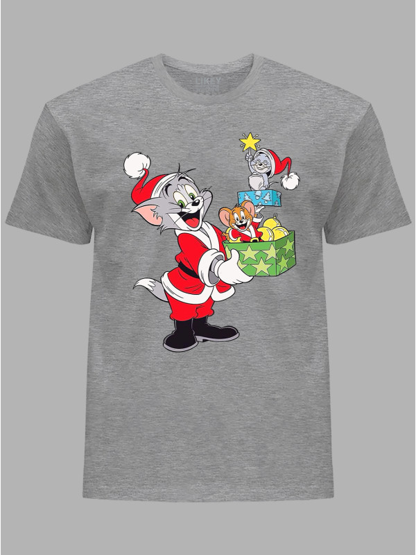 Футболка дитяча "Новорічні Том і Джеррі/New Year's Tom and Jerry" (24110116)