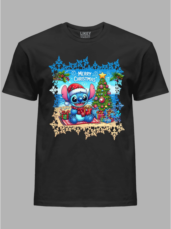 Футболка дитяча "Щасливого Різдва Стіч/Merry Christmas Stitch" (24110122)