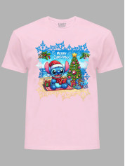 Футболка детская "Счастливого Рождества Стич/Merry Christmas Stitch" (24110122)