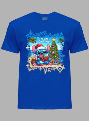 Футболка детская "Счастливого Рождества Стич/Merry Christmas Stitch" (24110122)