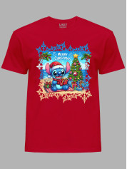 Футболка детская "Счастливого Рождества Стич/Merry Christmas Stitch" (24110122)