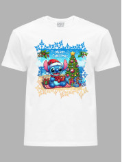 Футболка детская "Счастливого Рождества Стич/Merry Christmas Stitch" (24110122)