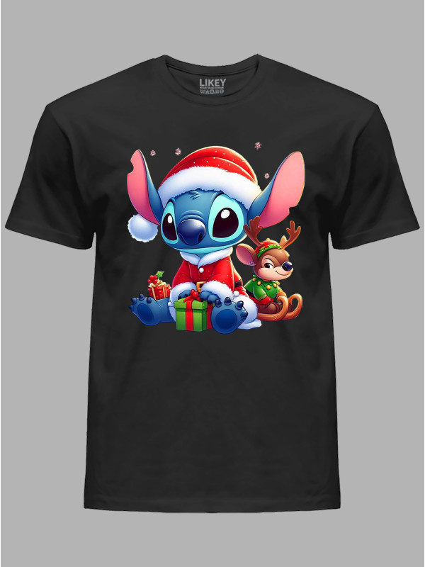 Футболка дитяча "Санта Стіч із подарунком/Santa Stitch with a gift" (24110125)