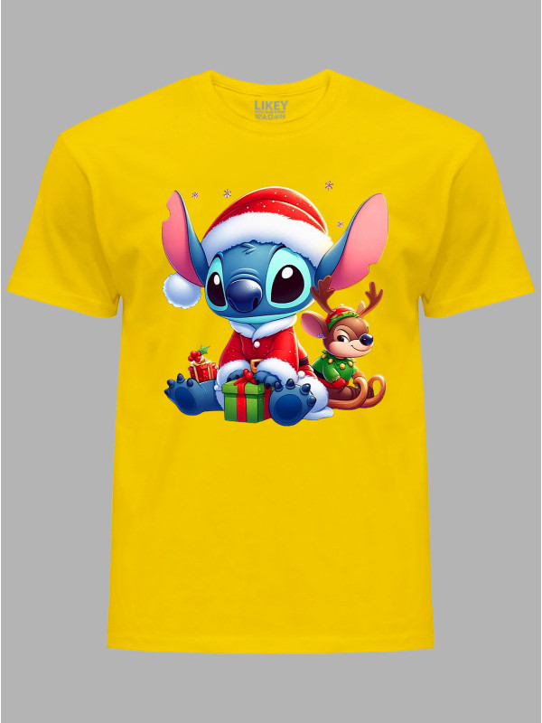 Футболка дитяча "Санта Стіч із подарунком/Santa Stitch with a gift" (24110125)