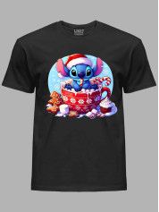 Футболка дитяча "Санта Стіч і смаколики/Santa Stitch and goodies" (24110126)