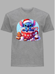 Футболка дитяча "Санта Стіч і смаколики/Santa Stitch and goodies" (24110126)