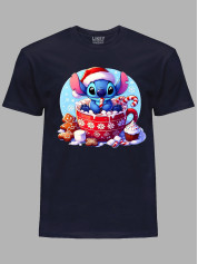 Футболка дитяча "Санта Стіч і смаколики/Santa Stitch and goodies" (24110126)