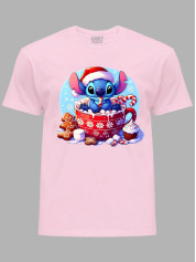 Футболка дитяча "Санта Стіч і смаколики/Santa Stitch and goodies" (24110126)