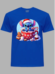 Футболка дитяча "Санта Стіч і смаколики/Santa Stitch and goodies" (24110126)