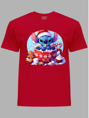 Футболка дитяча "Санта Стіч і смаколики/Santa Stitch and goodies" (24110126)