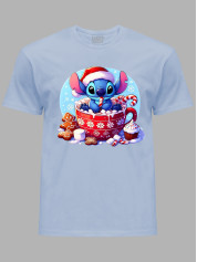 Футболка дитяча "Санта Стіч і смаколики/Santa Stitch and goodies" (24110126)