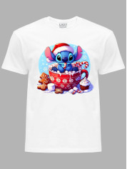 Футболка дитяча "Санта Стіч і смаколики/Santa Stitch and goodies" (24110126)