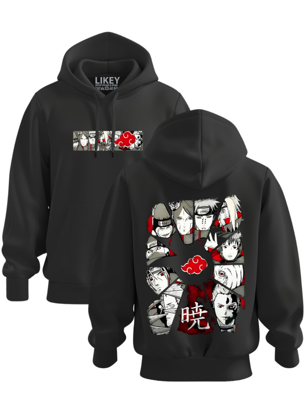 Толстовка худі з принтом аніме Akatsuki - Акацукі, 241110079