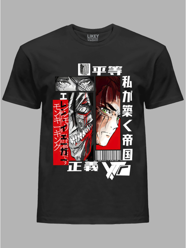 Футболка Likey з принтом аніме Атака Титанів, 241110084