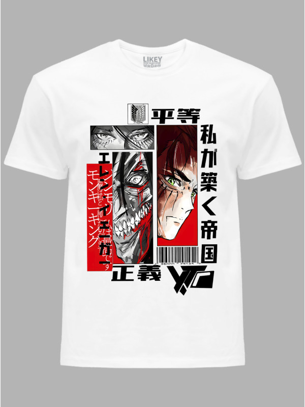 Футболка Likey з принтом аніме Атака Титанів, 241110084