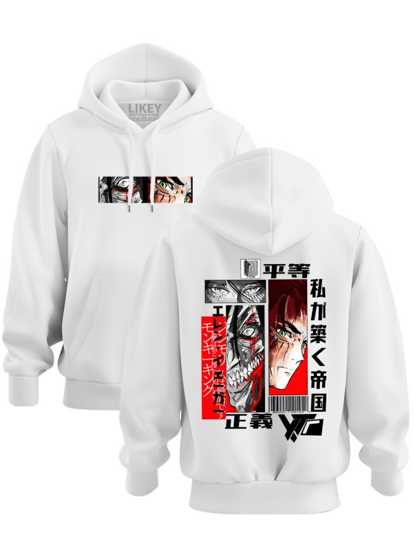 Толстовка худі з принтом аніме Атака Титанів, 241110084