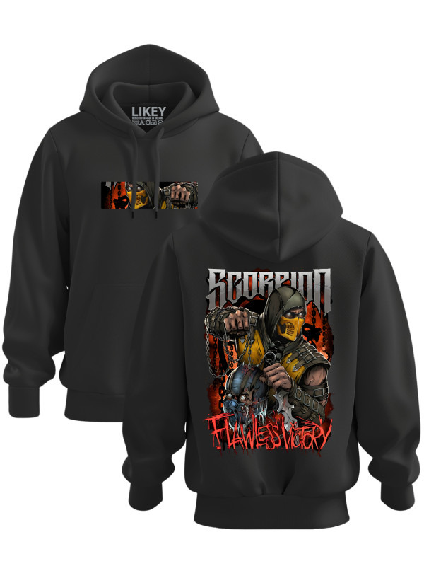 Толстовка худі з принтом аніме Scorpion - Скорпіон - Mortal Kombat, 241110085