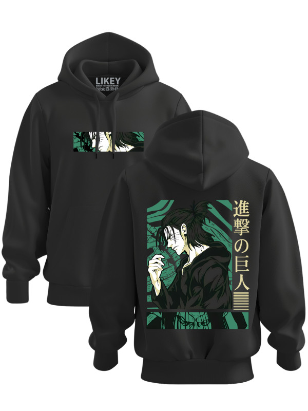 Толстовка худі з принтом аніме Атака Титанів - Ерен, 241110086