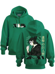 Толстовка худі з принтом аніме Атака Титанів - Ерен, 241110086