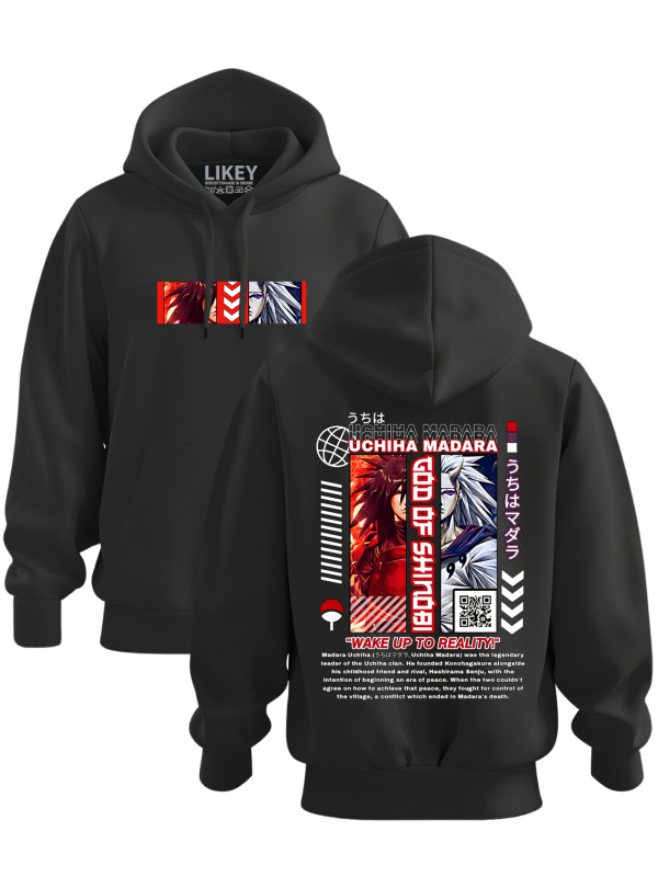 Толстовка худі з принтом аніме God of Shinobi Uchiha Madara - Бог Шинобі Учіха Мадара, 241110092