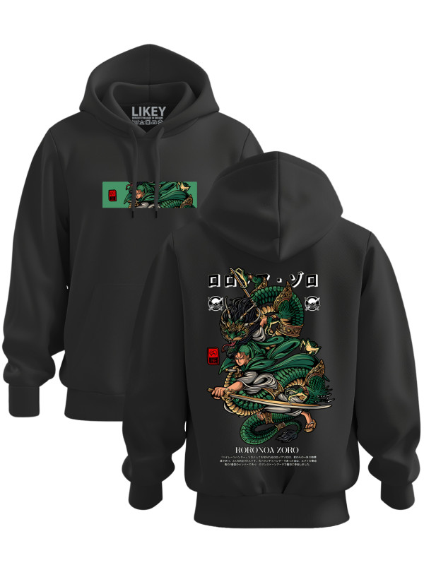 Толстовка худі з принтом аніме Roronoa Zoro - Ророноа Зоро, 241110102