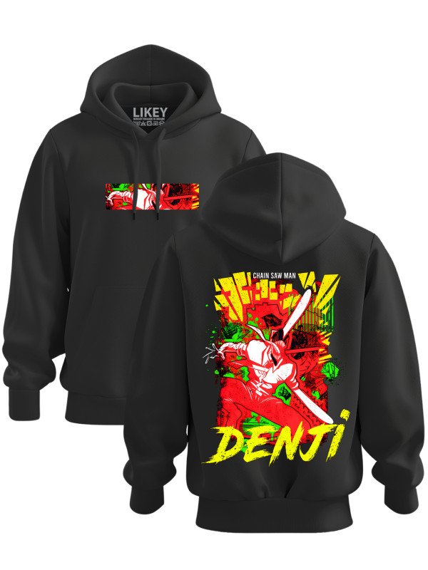 Толстовка худі з принтом аніме Denji Chainsaw Man - Денджи Людина Бензопила, 241110109