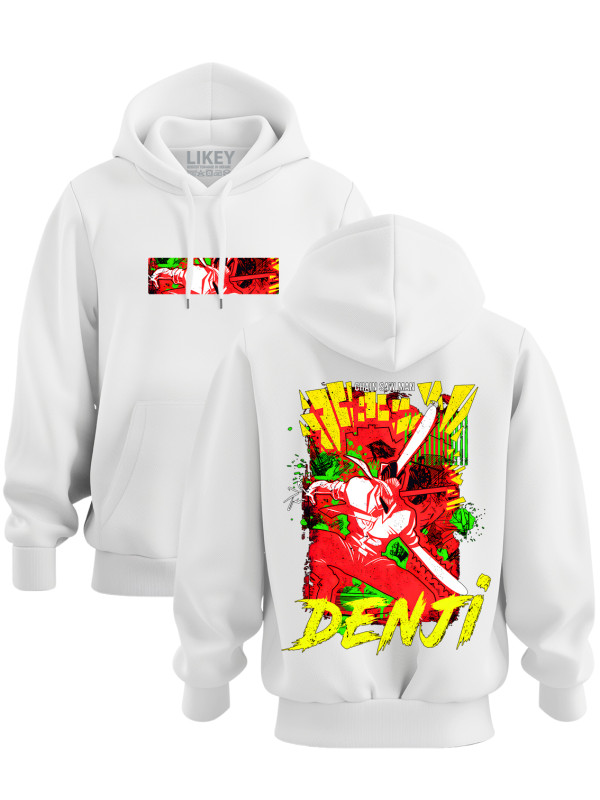 Толстовка худі з принтом аніме Denji Chainsaw Man - Денджи Людина Бензопила, 241110109