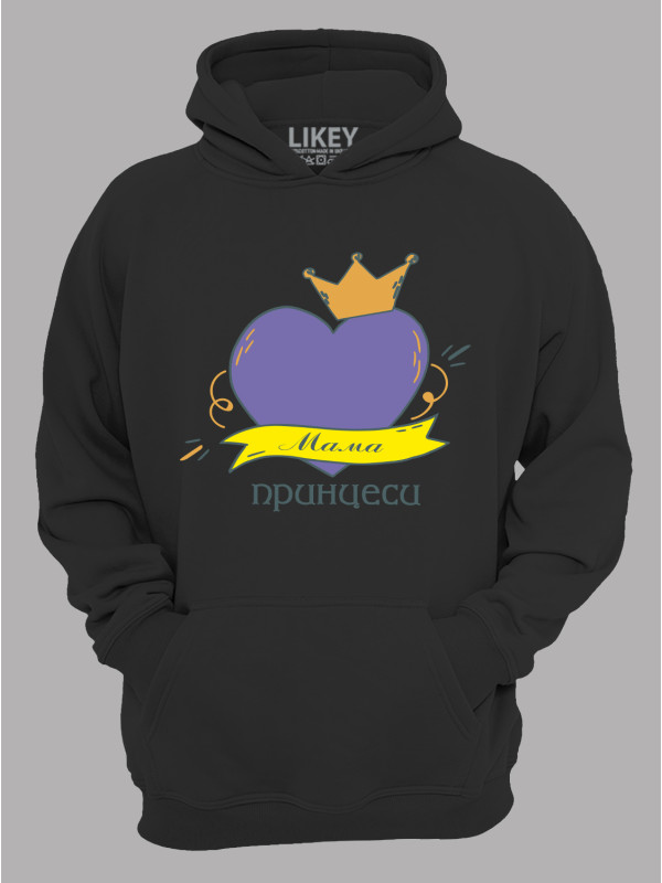 Толстовка худі з принтом Мама Принцеси, 2501017