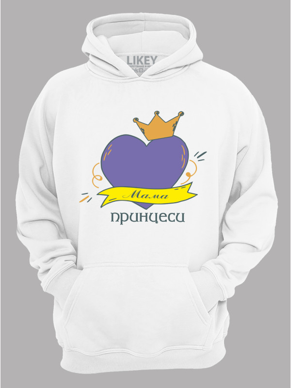 Толстовка худі з принтом Мама Принцеси, 2501017