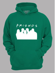 Толстовка худі з принтом Friends - Друзі силуети, 2501056