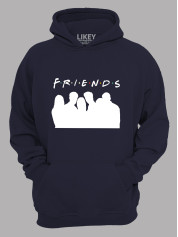 Толстовка худі з принтом Friends - Друзі силуети, 2501056