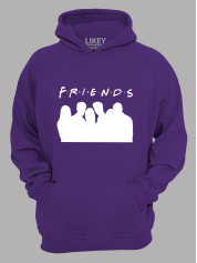 Толстовка худі з принтом Friends - Друзі силуети, 2501056