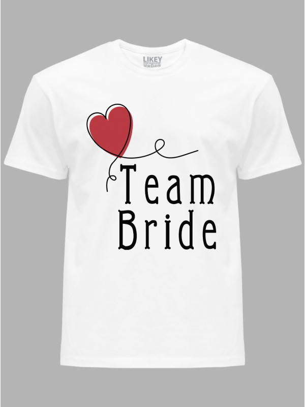 Футболка Likey з принтом Team bride - Команда нареченої, 2501073