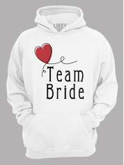 Толстовка худі з принтом Team bride - Команда нареченої, 2501073