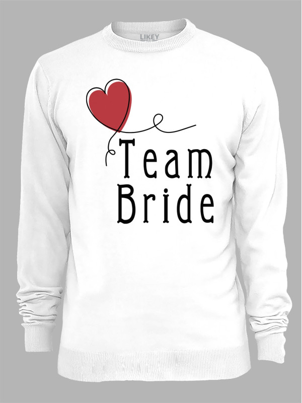 Світшот з принтом Team bride - Команда нареченої, 2501073