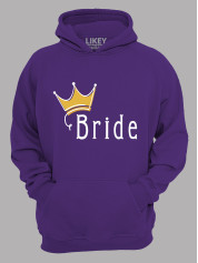 Толстовка худі з принтом Bride - Наречена, 2501074