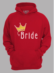 Толстовка худі з принтом Bride - Наречена, 2501074
