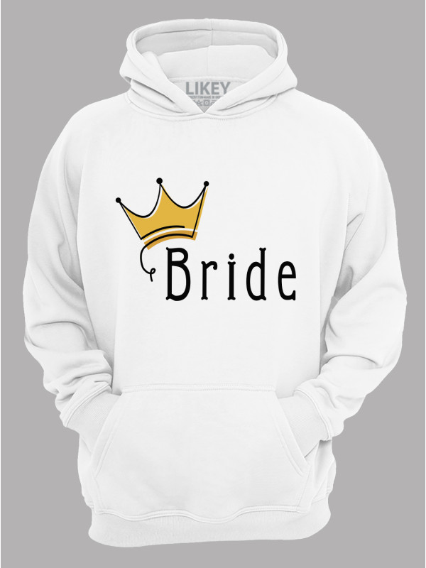 Толстовка худі з принтом Bride - Наречена, 2501074