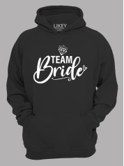 Толстовка худи с принтом Team Bride - Команда Невесты, 2501081